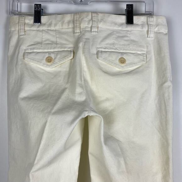 New With Tags J Crew City Fit Corduroy Trousers White Womens Size 4P - Picture 8 of 10